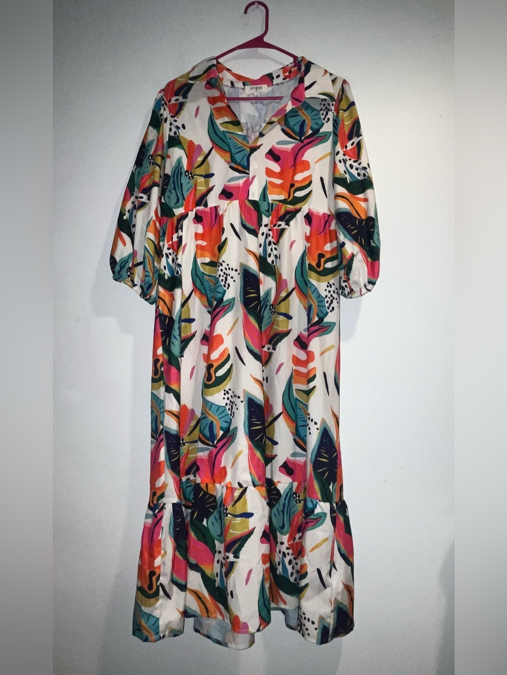 UMGEE leaf print maxi dress